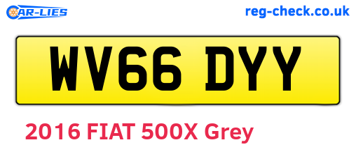 WV66DYY are the vehicle registration plates.