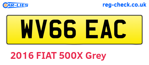 WV66EAC are the vehicle registration plates.
