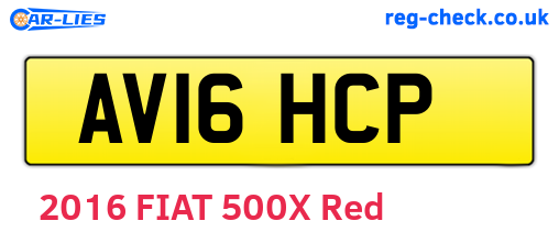 AV16HCP are the vehicle registration plates.