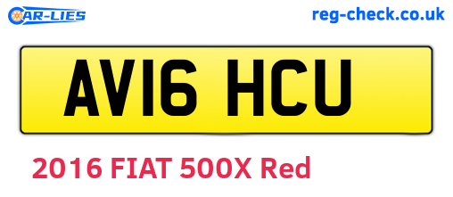 AV16HCU are the vehicle registration plates.