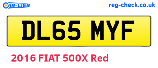 DL65MYF are the vehicle registration plates.