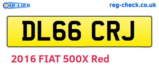 DL66CRJ are the vehicle registration plates.