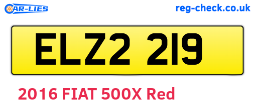 ELZ2219 are the vehicle registration plates.