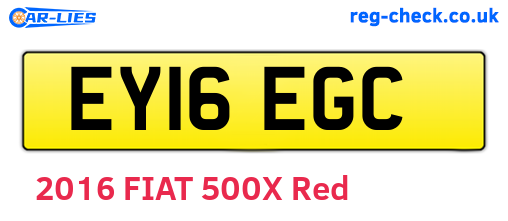 EY16EGC are the vehicle registration plates.