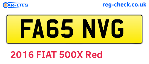 FA65NVG are the vehicle registration plates.