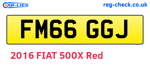 FM66GGJ are the vehicle registration plates.