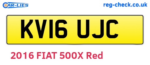 KV16UJC are the vehicle registration plates.