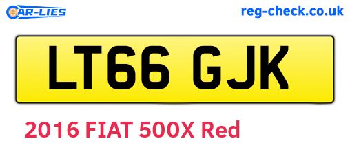LT66GJK are the vehicle registration plates.