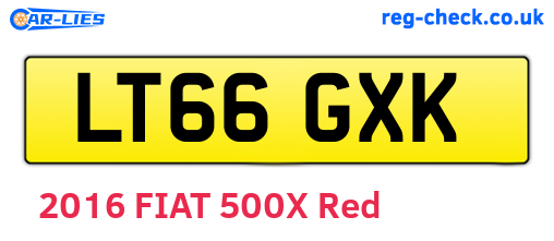 LT66GXK are the vehicle registration plates.