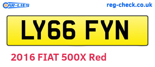 LY66FYN are the vehicle registration plates.