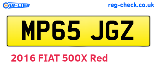 MP65JGZ are the vehicle registration plates.