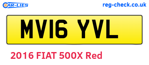 MV16YVL are the vehicle registration plates.
