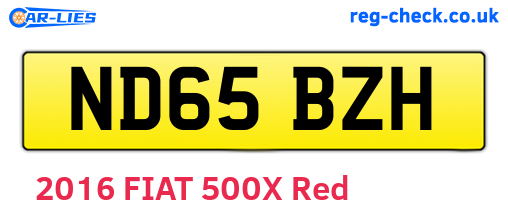 ND65BZH are the vehicle registration plates.