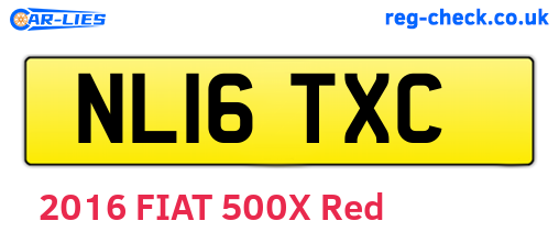 NL16TXC are the vehicle registration plates.