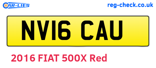 NV16CAU are the vehicle registration plates.
