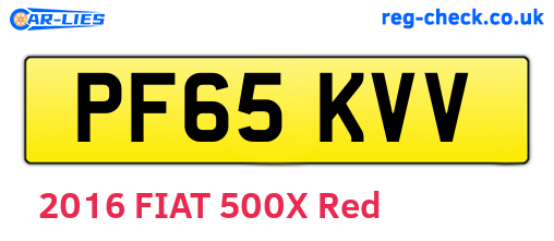 PF65KVV are the vehicle registration plates.