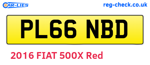 PL66NBD are the vehicle registration plates.