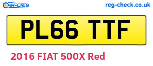 PL66TTF are the vehicle registration plates.