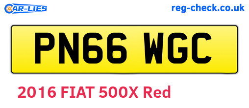 PN66WGC are the vehicle registration plates.