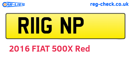 R11GNP are the vehicle registration plates.