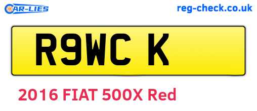 R9WCK are the vehicle registration plates.