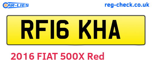 RF16KHA are the vehicle registration plates.