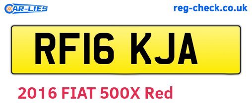 RF16KJA are the vehicle registration plates.
