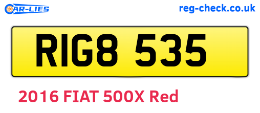 RIG8535 are the vehicle registration plates.