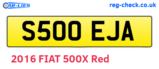 S500EJA are the vehicle registration plates.