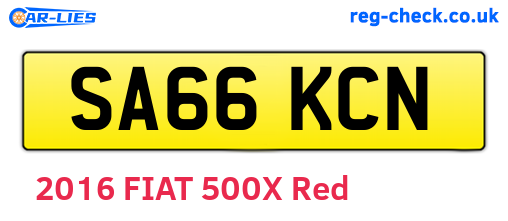 SA66KCN are the vehicle registration plates.