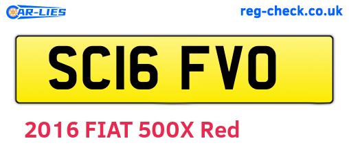 SC16FVO are the vehicle registration plates.