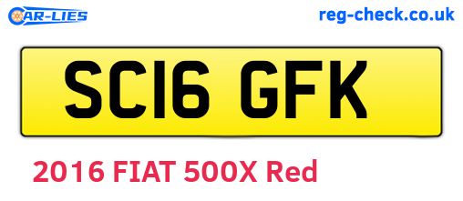 SC16GFK are the vehicle registration plates.