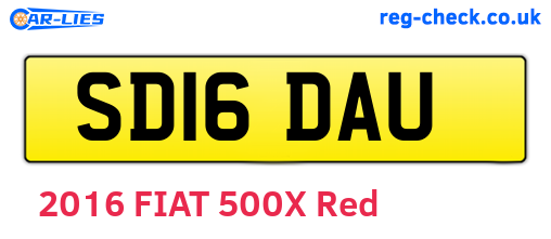 SD16DAU are the vehicle registration plates.