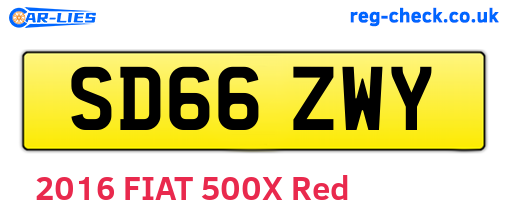 SD66ZWY are the vehicle registration plates.