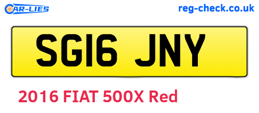 SG16JNY are the vehicle registration plates.