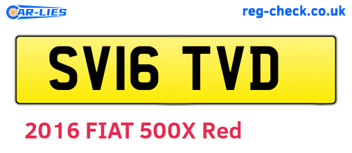 SV16TVD are the vehicle registration plates.