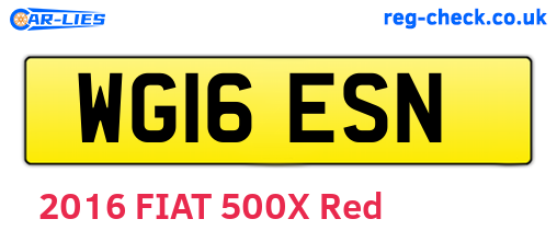 WG16ESN are the vehicle registration plates.