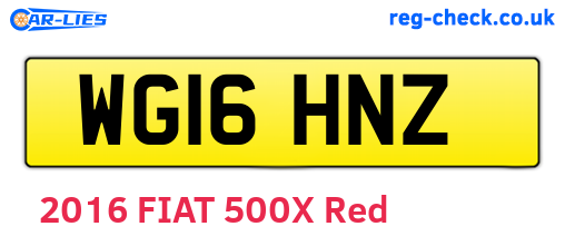 WG16HNZ are the vehicle registration plates.