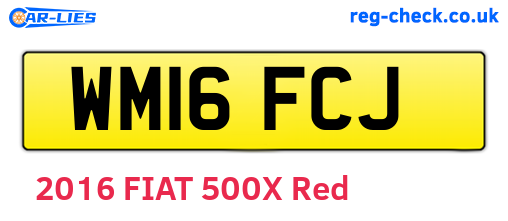WM16FCJ are the vehicle registration plates.