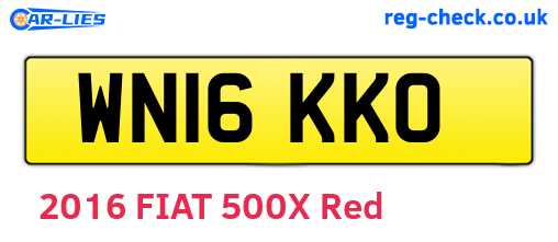 WN16KKO are the vehicle registration plates.