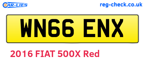 WN66ENX are the vehicle registration plates.