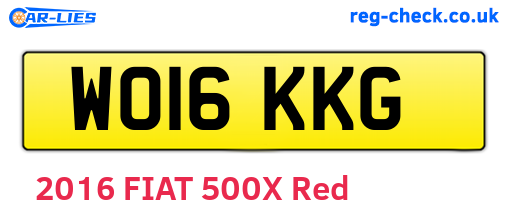 WO16KKG are the vehicle registration plates.