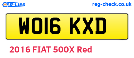 WO16KXD are the vehicle registration plates.