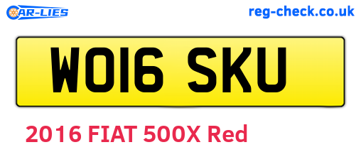 WO16SKU are the vehicle registration plates.