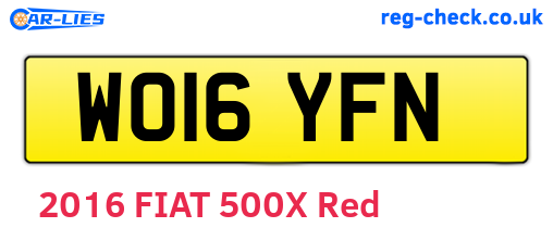WO16YFN are the vehicle registration plates.