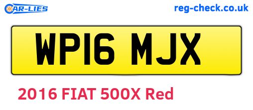 WP16MJX are the vehicle registration plates.