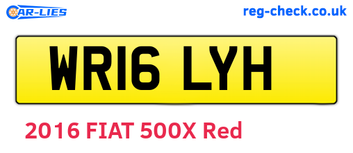 WR16LYH are the vehicle registration plates.