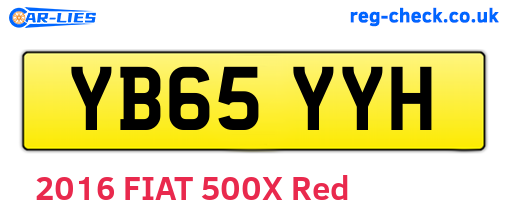 YB65YYH are the vehicle registration plates.