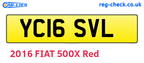 YC16SVL are the vehicle registration plates.