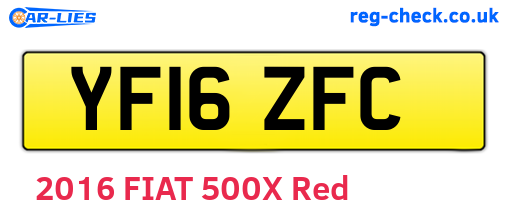 YF16ZFC are the vehicle registration plates.